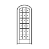 18-lite elliptical top (interior)
Unit Dimension 37-1/2" x 97-3/8"
Door Dimension 36" x 96"
Panel - none
Glazing - SG, SDL